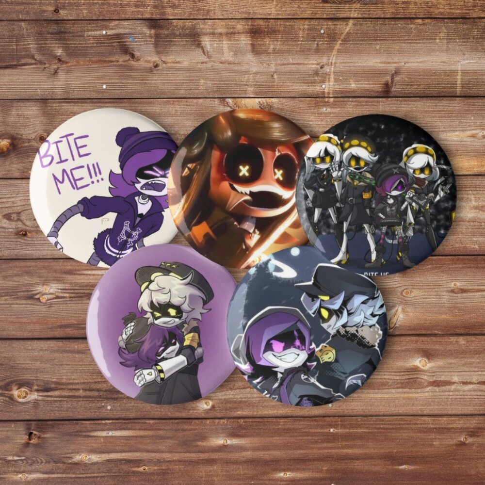 MURDER DRONES Pin Buttons! (5)